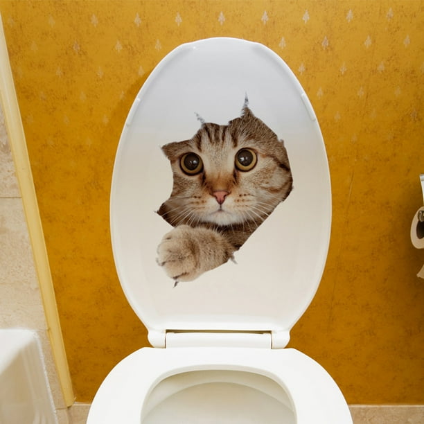 3D Toilet Seat Wall Sticker Vinyl Art Wallpaper Removable Bathroom Decals G 3D Toilet Seat Wall Sticker Vinyl Art Wallpaper Removable Bathroom Decals G